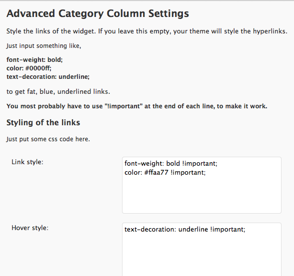 Advanced Category Column Plugin